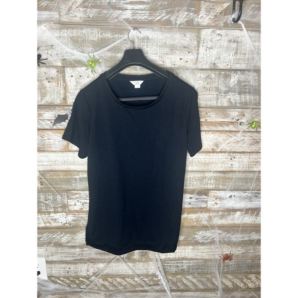 Danskin womens black short sleeved top L - Picture 1 of 5